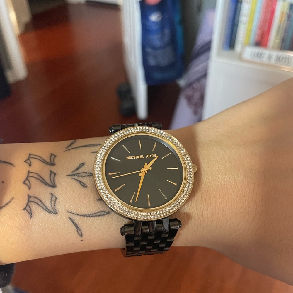 Michael Kors Black and Gold Watch